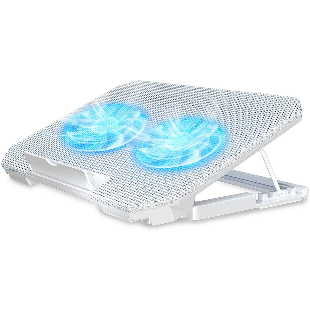 NUOXI Hot Sale Double Fans Laptop Cooling Stand 2 USB Ports Speed Controller Height Adjustable Pads for 13-16 Inch Laptops Stock