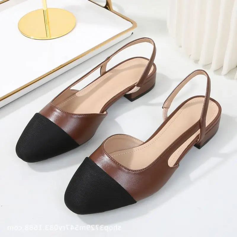 Wholesale Fashion 32-44 Sandales Femmes Cheap Shoes Steel Toe Female Footwear Slingback Flat Sandals for Ladies 2024