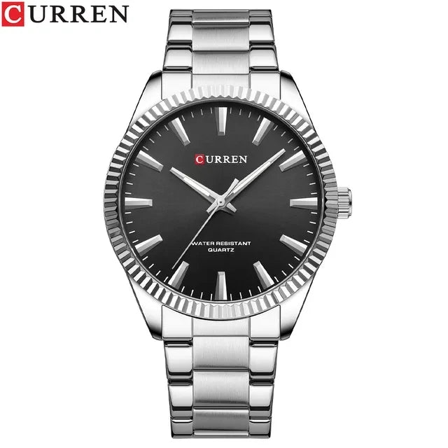 Curren 8425 New Men's Watches Simple Style Luminous Hands Clock Stainless Steel Men Brand Quartz Wristwatches for Male Relojes