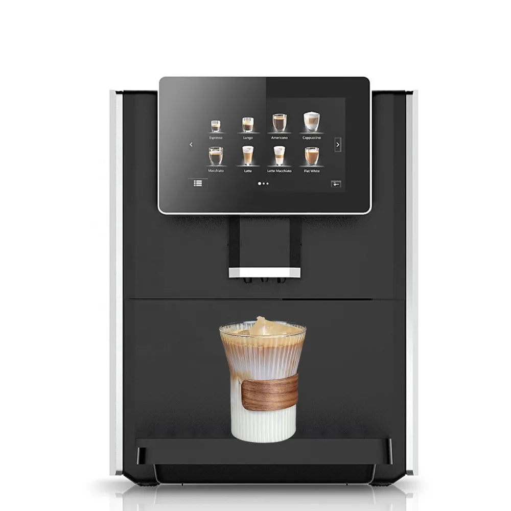 Automatic Coffee Machine 220V EU Plug Stainless Steel App-Controlled for Household & Hotel Use