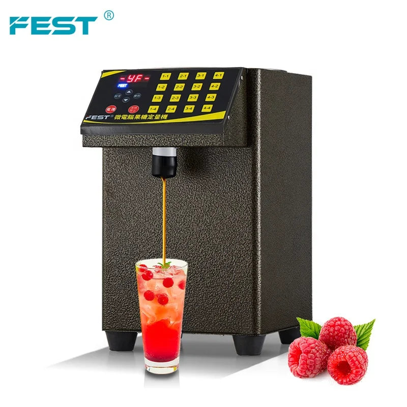 FEST Fructose Quantitative Machine Stainless Steel Syrup Fructose Dispenser Bubble Tea Machine Automatic Coffee Dispenser