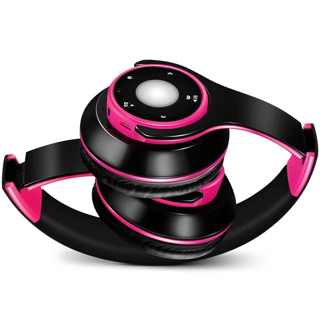 Best Colorful Earphones Wireless Bluetooth 5.3 Headsets Built-in Mp3 Player Foldable Sport Headphones Stereo Sound For Cellphone