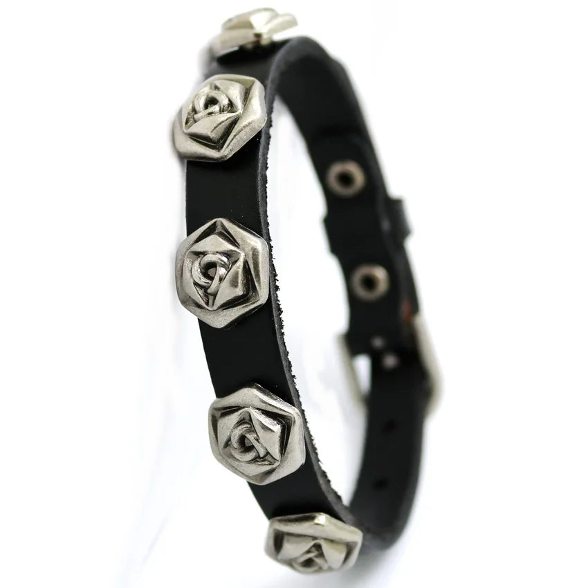 New Women Accessories Buckle Flowers Bracelet 2020 Ladies casual Leather Bracelet Flowers Retro Fashion  Charm Pulseira