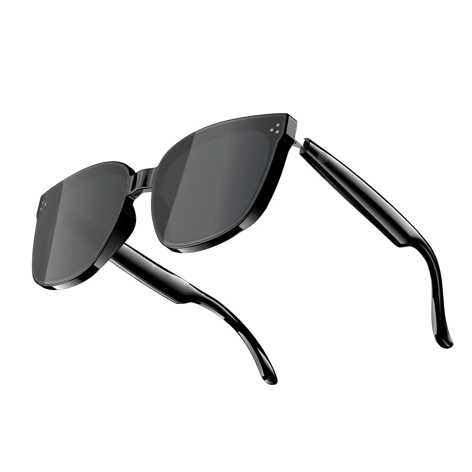 HY1008 Smart Bone Conduction Glasses with AI Assistant Touch Control Wired Charging for Calls Music AI Functions-Comfortable Fit
