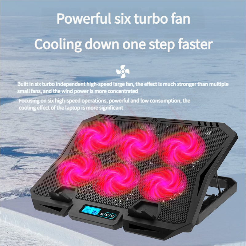 X6A Budget Dual Fans Laptop Cooler Plastic Adjustable Stand with USB Ports for 15.6/17.3 Inch Gaming Laptops in Stock