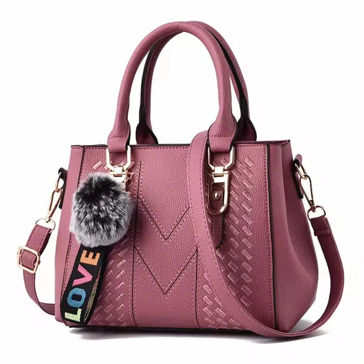 Korean Style High-quality Women Handbags Ladies Trendy Products Pu Leather Handbag Set for Lady Tote Bag