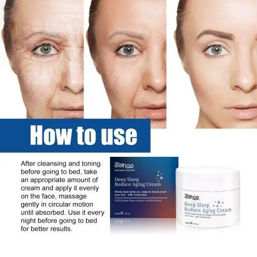 EELHOE Deep Reduce Aging  Firming Light Lines Brightening Tone Moisturizing Skin Care Sleep Cream