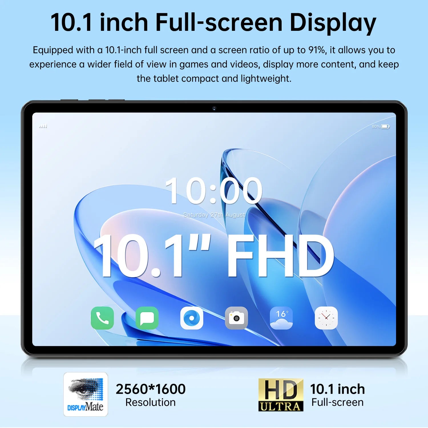 10.1 Inch Android 15 2-in-1 Tablet 16GB RAM 1TB ROM Octa-Core MTK 4G Dual SIM New 1920x1200 Business Study Education 2.0GHz Drop