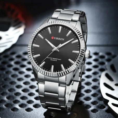 Curren 8425 New Men's Watches Simple Style Luminous Hands Clock Stainless Steel Men Brand Quartz Wristwatches for Male Relojes
