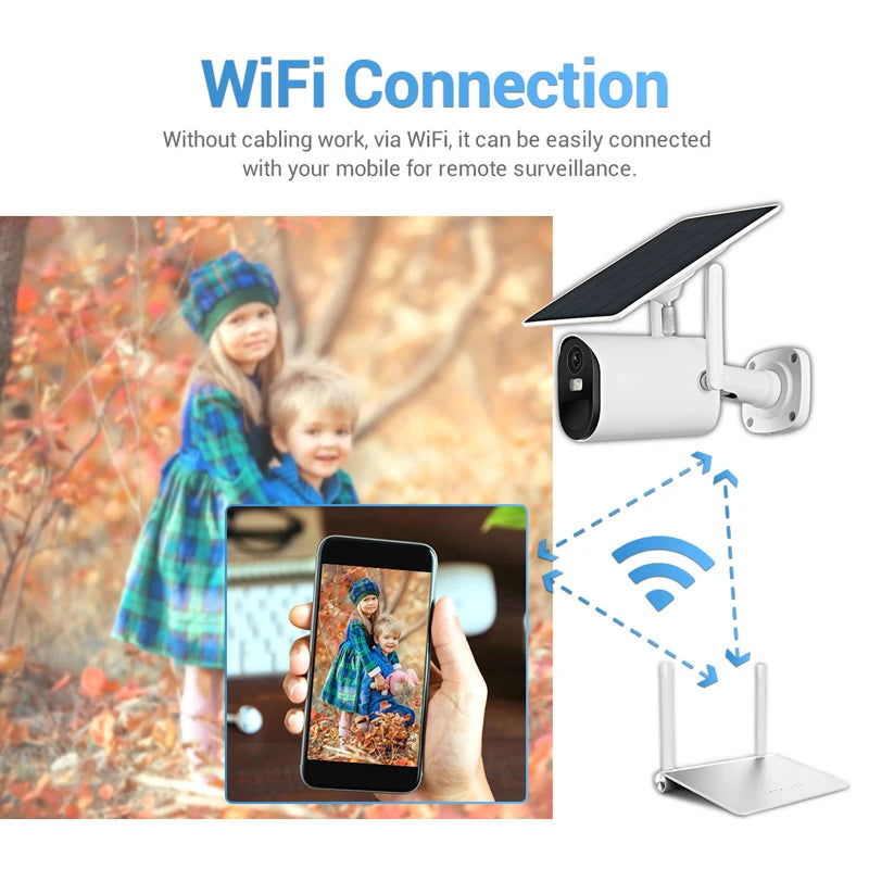 Original Manufacturer 2MP 4MP Night Vision Solar Security Camera WIFI 4G Wireless With Spotlight Rechargeable Solar CCTV Camera