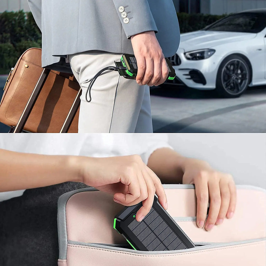 Trending Products 2025 New Arrivals Solar Power Bank 20000mah  Solar Charger Waterproof 8000mah 10000mah 2 USB Portable