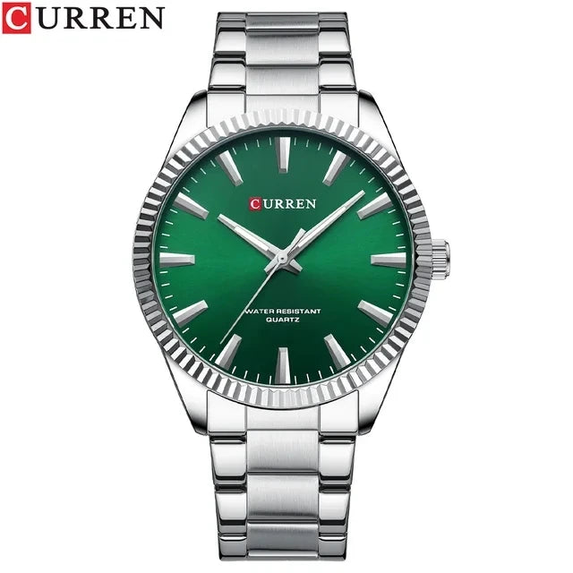Curren 8425 New Men's Watches Simple Style Luminous Hands Clock Stainless Steel Men Brand Quartz Wristwatches for Male Relojes