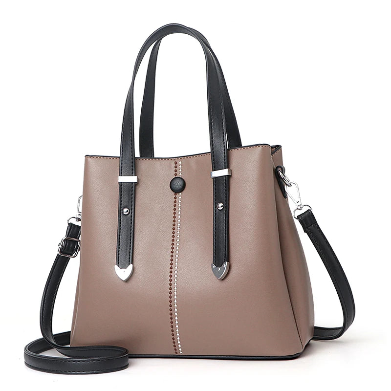 New Senior Leather Good Quality  Women Handbags Large Capacity Casual Girls Shoulder Bag Ladies Cross Body Bag Commutingr Custom