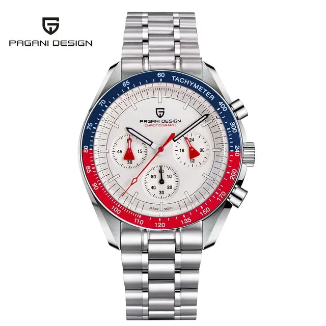 PAGANI DESIGN 2025 New Moon Men's Watches Luxury Quartz Watch Man Chronograph VK63 Men Gifts AR Sapphire Mirror Luminous Clock