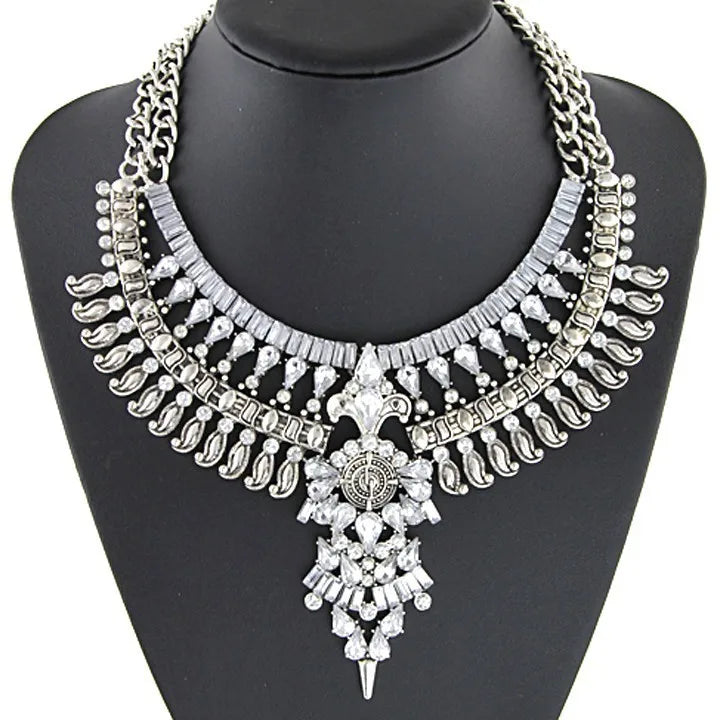 2025 New Fashion Vintage Indian Statement Necklace Women Jewelry Maxi Long Big Chunky Boho Ethnic Large Collar Choker Necklace