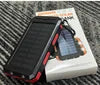 8000mAh 10000 Portable Solar Power Bank Charging Poverbank Three Defenses External Battery Charger Strong LED Light Double USB