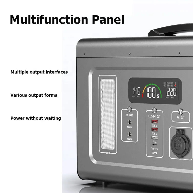 Best Price Outdoor Portable Solar Charger 500w 1000w 1500w Powerbank Solar Power Bank With Led Lights