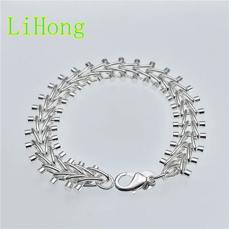New 925 Sterling Silver Bracelet Fashion Bracelet for Woman & Men Glamour Jewelry Party Gift