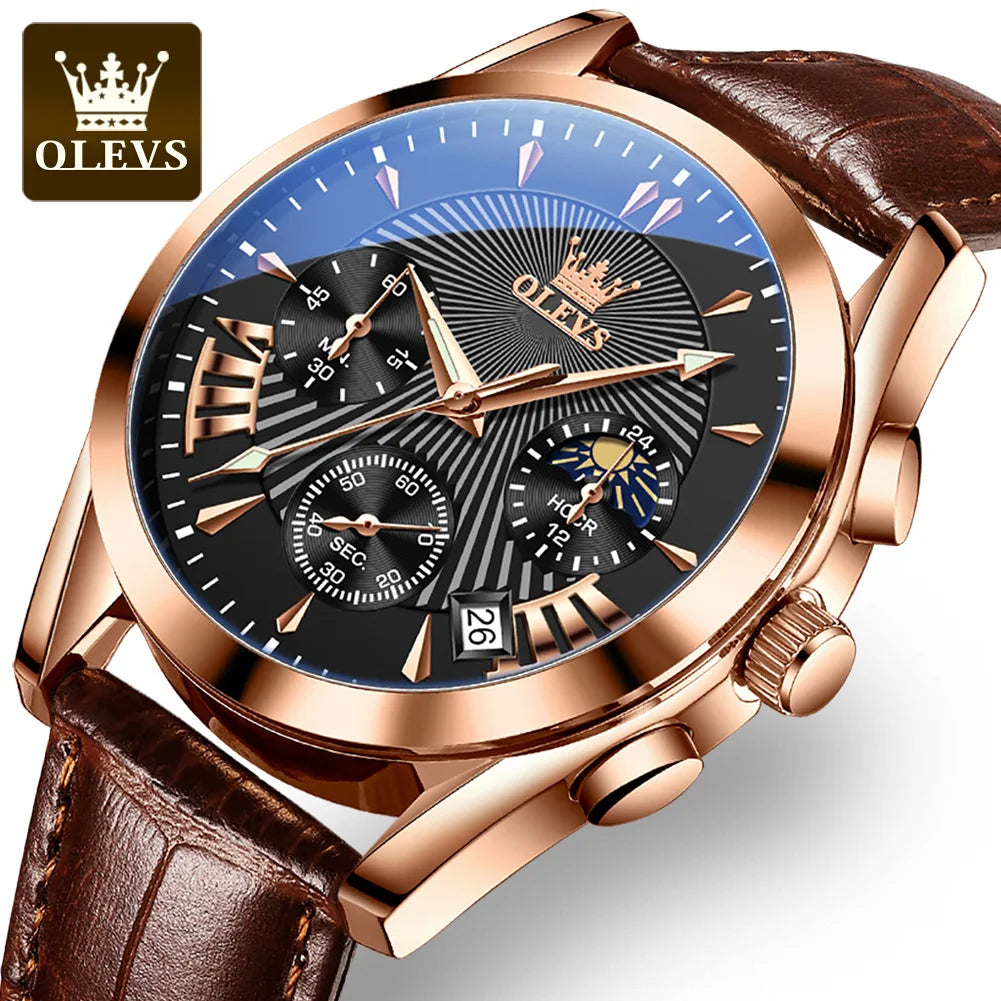 Good Price Factory Customize Private Label Luxury Men's Watches Wrist Leather Wristwatches 2876 Quartz Watch for Men