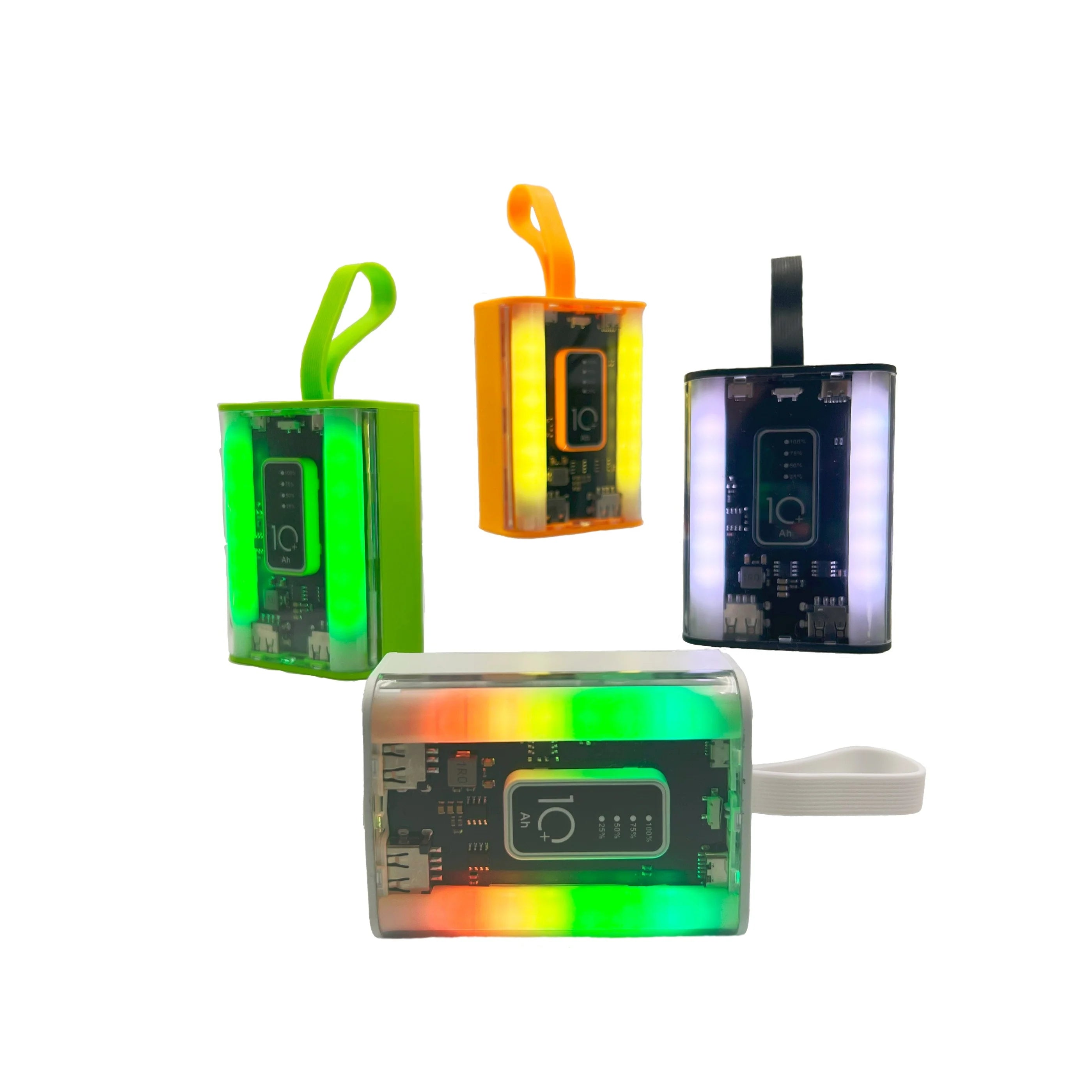 TD Transparent Solar Power Bank with LED Lights High Capacity 100000mah 50000mah and 30000mah Sockets Japan Standard