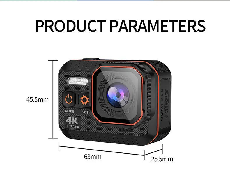 SC002 HLD 4K 60fps CMOS IP68 Waterproof Action Camera 2.0" Screen WiFi Remote Control 170 Wide Angle 21x-40x Optical Zoom Video