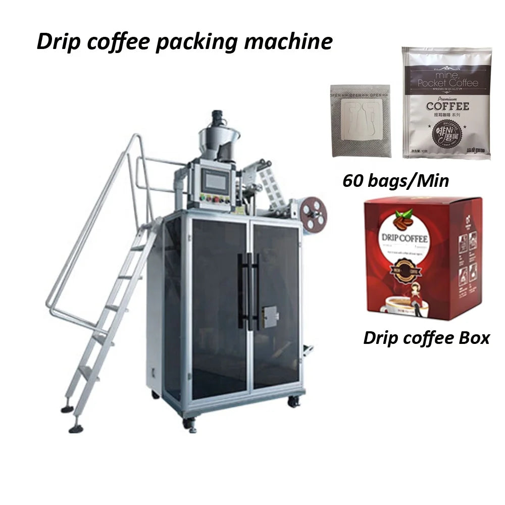 Automatic Coffee Drip Bag Packing Machine for Filling Packaging Hanging Ear Cold Filter Bag Tea Powder