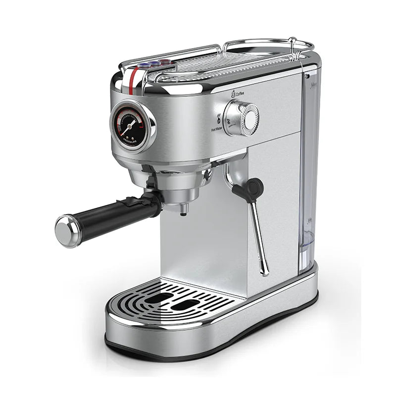 Italian Semi-Automatic Coffee Machine Professional Cappuccino Espresso Coffee Maker With Milk Frother for Home