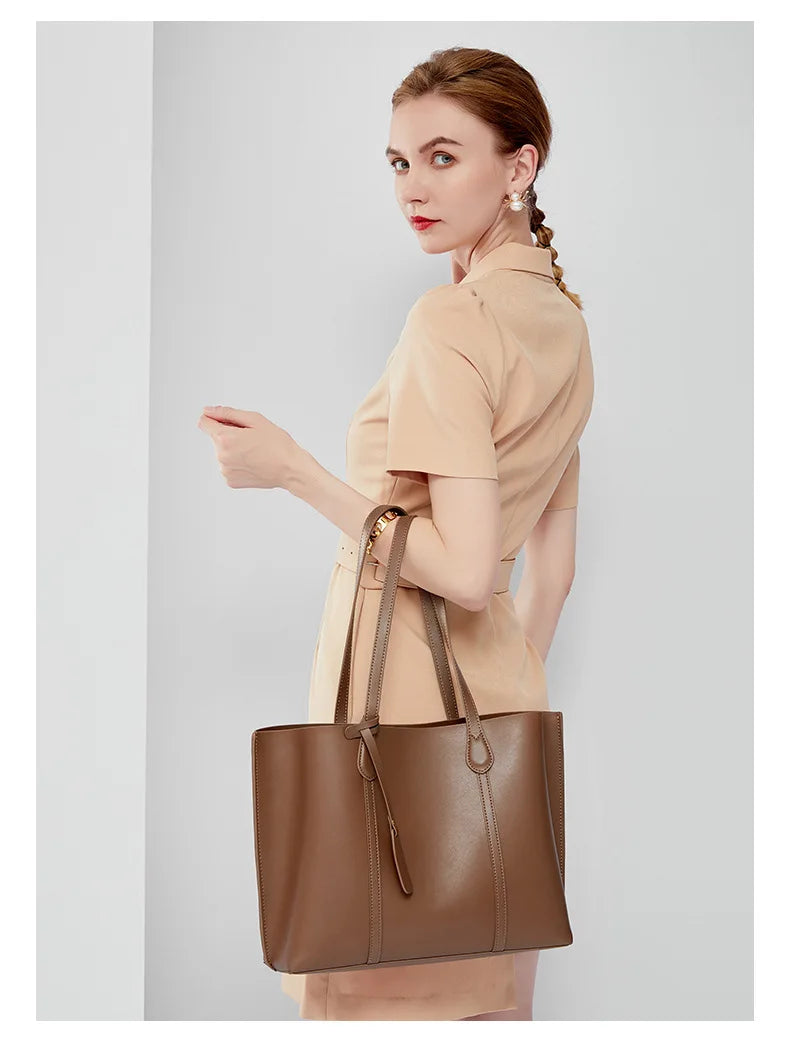 Women Buckets Bag Genuine Leather Handbag for Women Leather Shoulder Bag Casual Tote Crossbody Bags