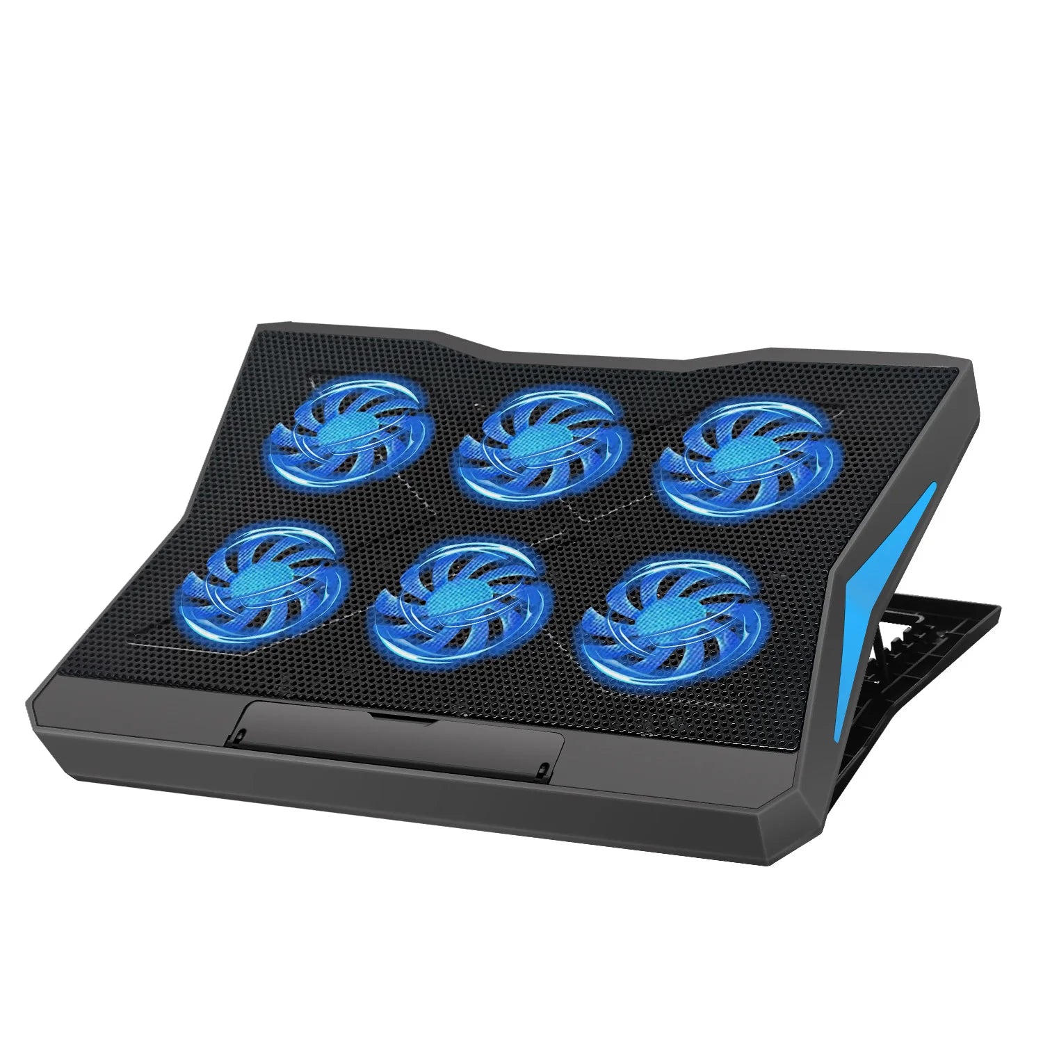 Factory Direct Stock Plastic Six Fans Laptop Cooling Pad Mute Speed Adjustable Height 17'' Inch Laptop Cooler