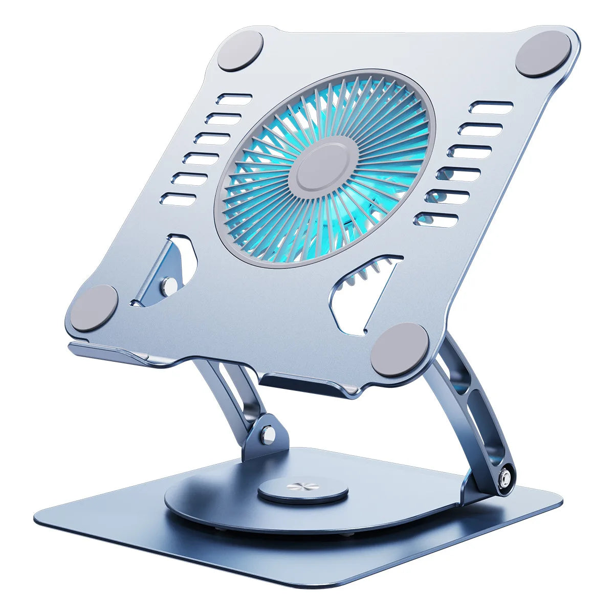 360-Degree Rotating Laptop Stand Adjustable Foldable Aluminum Alloy Desktop Fan Cool Metal Tablet PC Stands for Office School