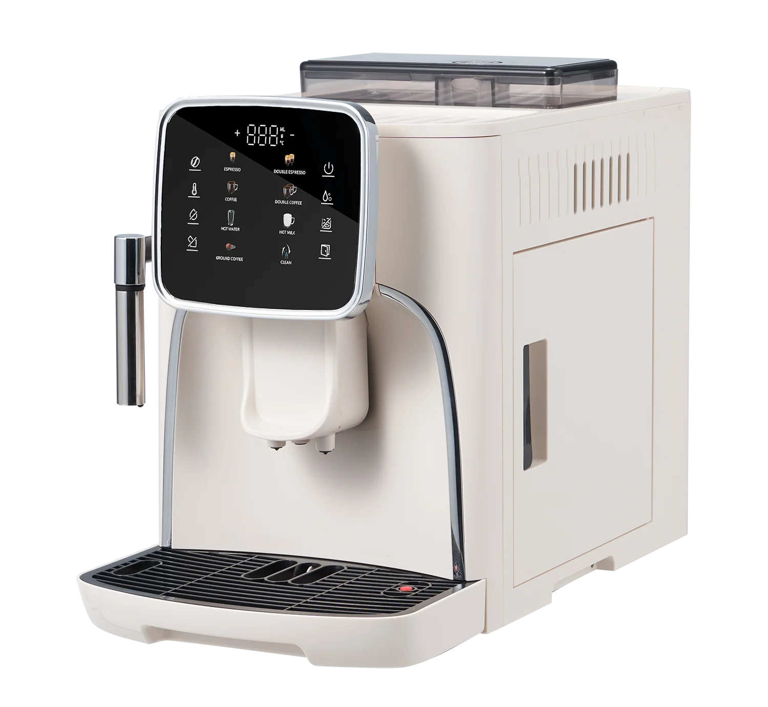 Digital Touch Panel Fully Automatic Coffee Espresso Maker with Steam Wand