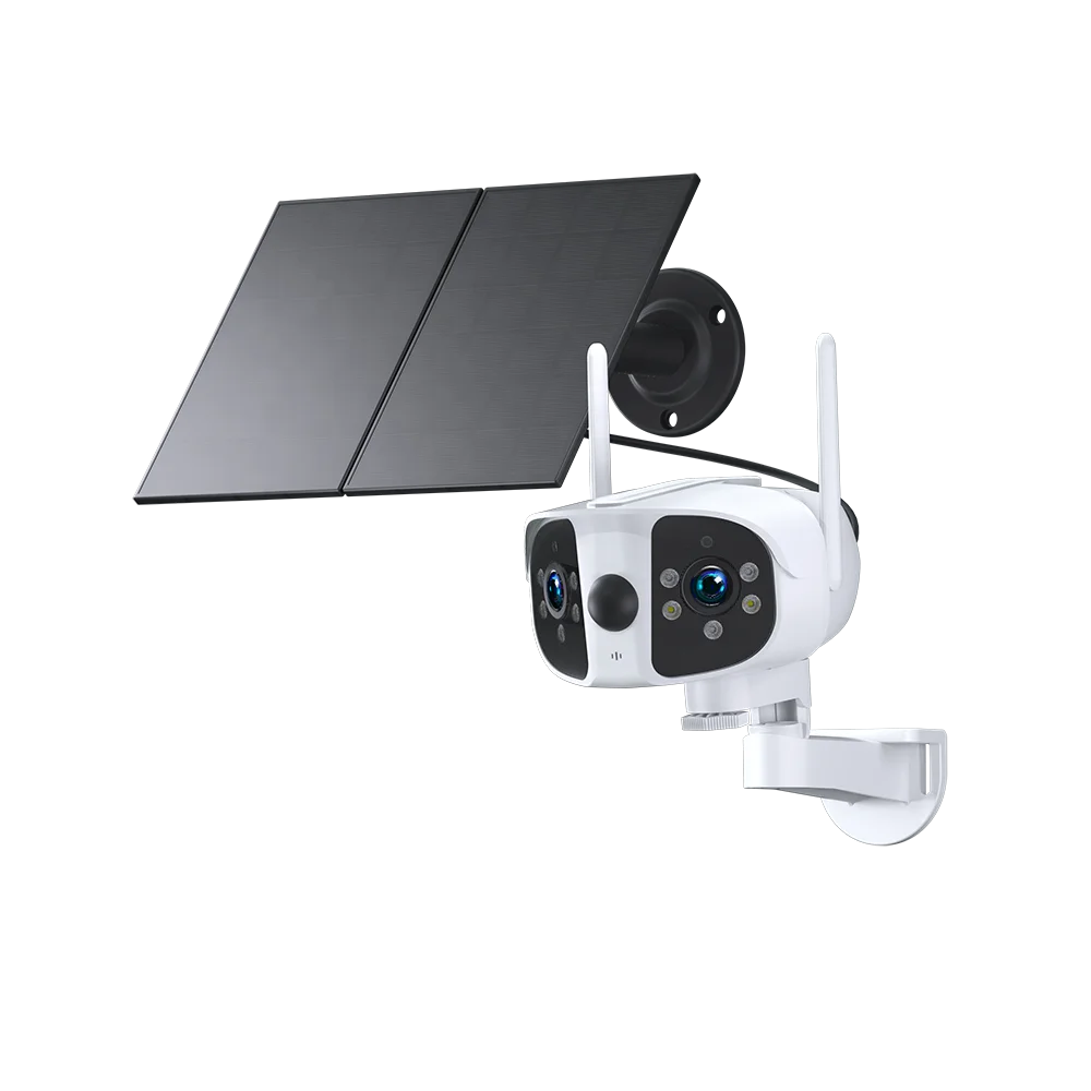 6MP Solar Dual Lens Multi-Sensor 4K Panoramic Fixed Network  Smart IR AI Security Camera WIFI IP  Surveillance CCTV Camera