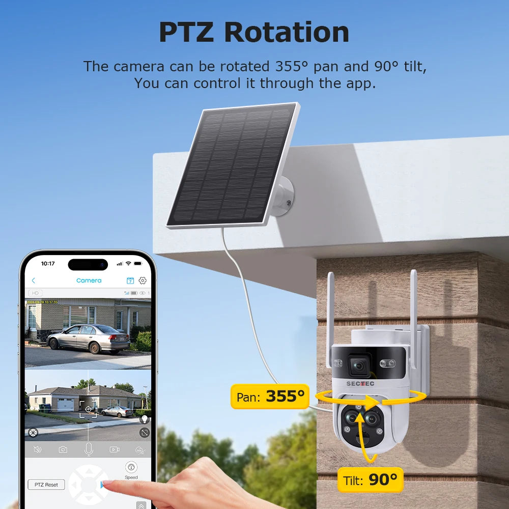 15X Zoom HD 6MP IP Security Outdoor CCTV PIR Human Detection Wireless PTZ Camera Solar Powered Cctv Camera Solar Network Camera