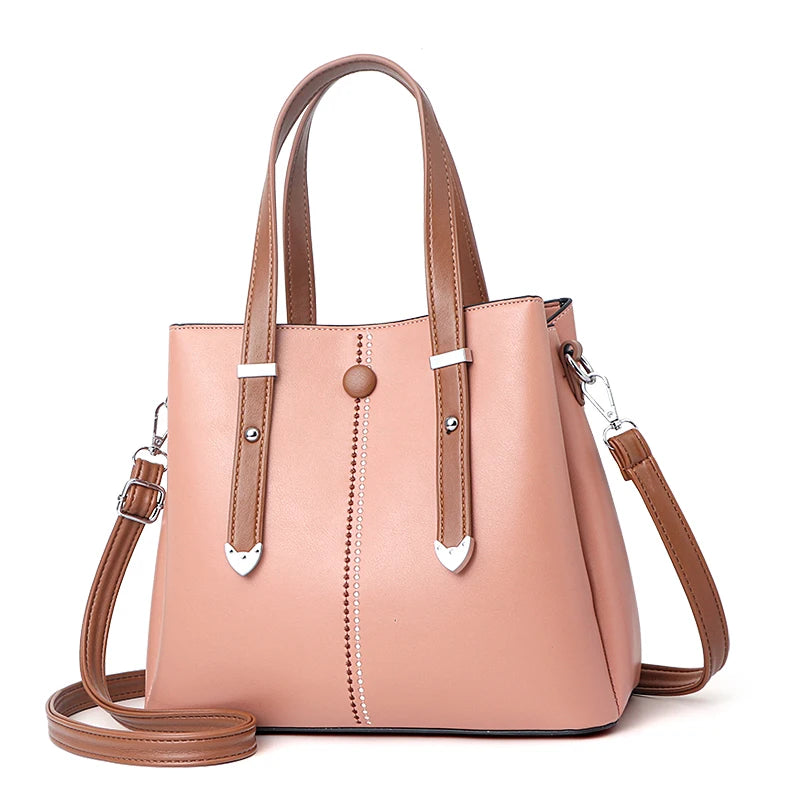 New Senior Leather Good Quality  Women Handbags Large Capacity Casual Girls Shoulder Bag Ladies Cross Body Bag Commutingr Custom