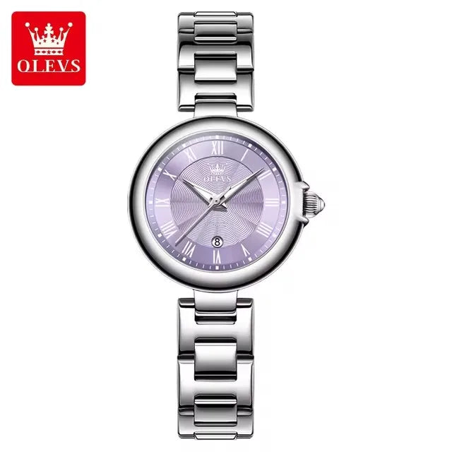 OLEVS 5608 Women's Watches Fashion Light Luxury Original Wristwatch Waterproof Luminous Chronograph Date Quartz Movement Watches