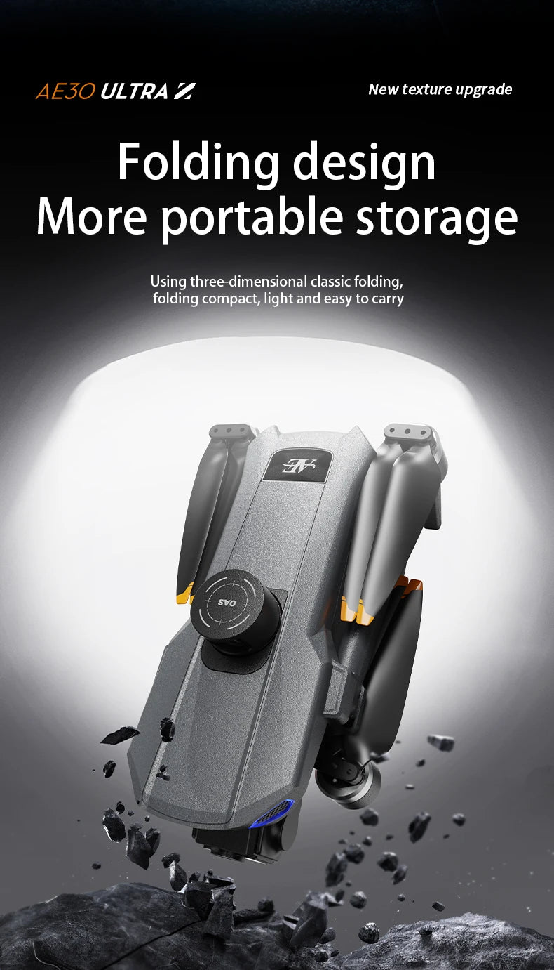 AE30 MINI 8K Dual Camera WiFi FPV Air Pressure Hold Foldable Quadcopter Professional Aerial Photography WITH OBSTACLE Adoidance