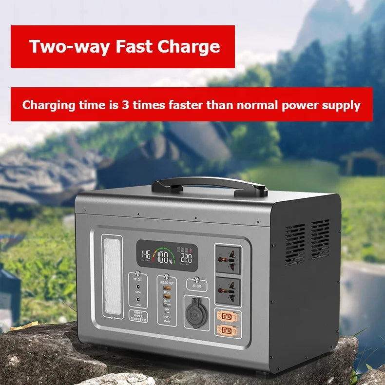 Best Price Outdoor Portable Solar Charger 500w 1000w 1500w Powerbank Solar Power Bank With Led Lights