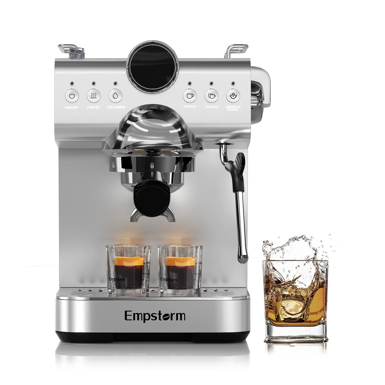 For CB1 New Design High Quality Electric Semi-Automatic Coffee Maker with Cold Brew & Milk Frother for Household Use