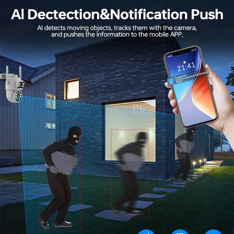 Best Selling Home Security Camera Dual Lens App Remote Control and Monitoring Wireless WiFi Camera Home