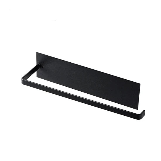 Kitchen Carbon Steel Paper Towel Holder No Punch Cabinet Paper Shelf Household Roll Paper Hanger Plastic Wrap Rag Storage Rack