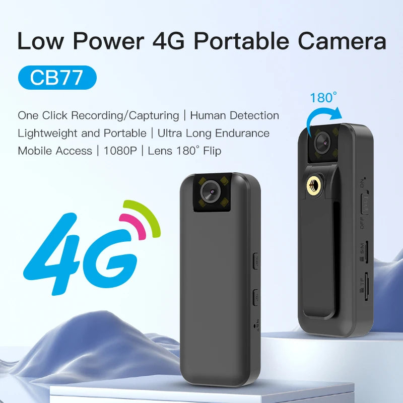 WD10  Hot Selling 4G Body Worn Camera Home Security Mini Camera Low-Power Body Worn and Car Camera for Outdoor Use