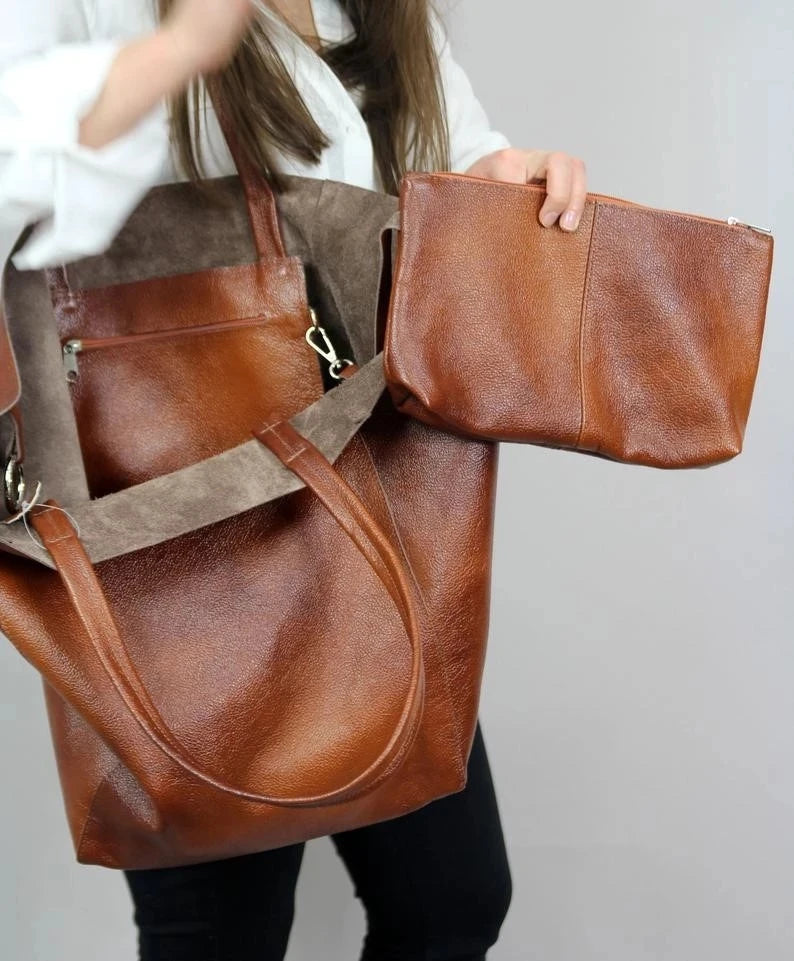 Casual Over Large Tote Bags for Women Shoulder Bag Simple Big Women Handbags Luxury Soft Shopper Bags Composited Purse