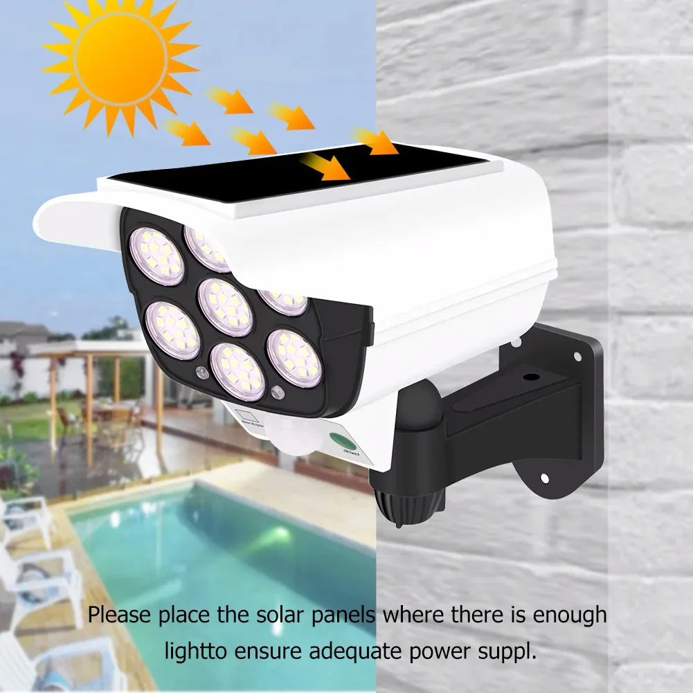 High Simulation Camera Solar Light Motion Sensor Dummy Camera Spotlight Waterproof Wall Street Lamp Home Garden Street Light