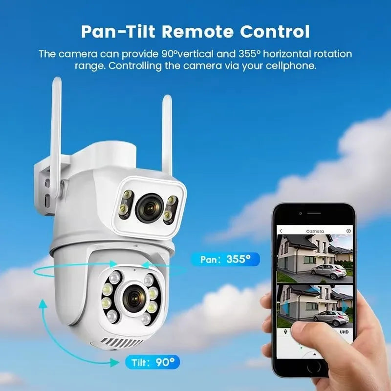 Binocular Night Vision HD Solar Camera Home Outdoor Full Color Camera WIFI Network Wireless Solar Monitoring