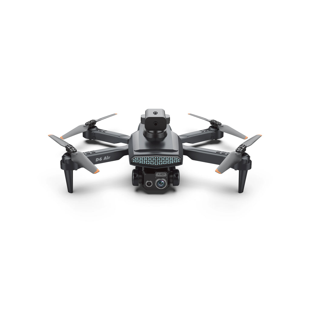D6 air Drone 4K HD Dual Camera WiFi FPV Obstacle Avoidance Optical Flow RC Quadcopter Foldable RC Drone Toys