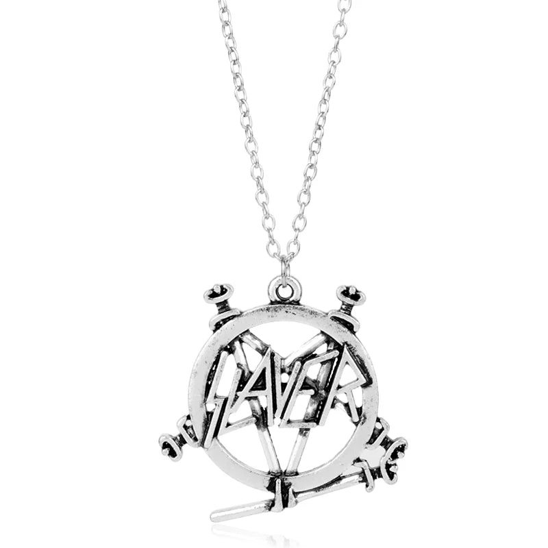 Punk Rock Band Necklace Fashion Gothic Sexy Pop Star Singer Music Band Pendant Link Chain for Women Men Fans Gifts