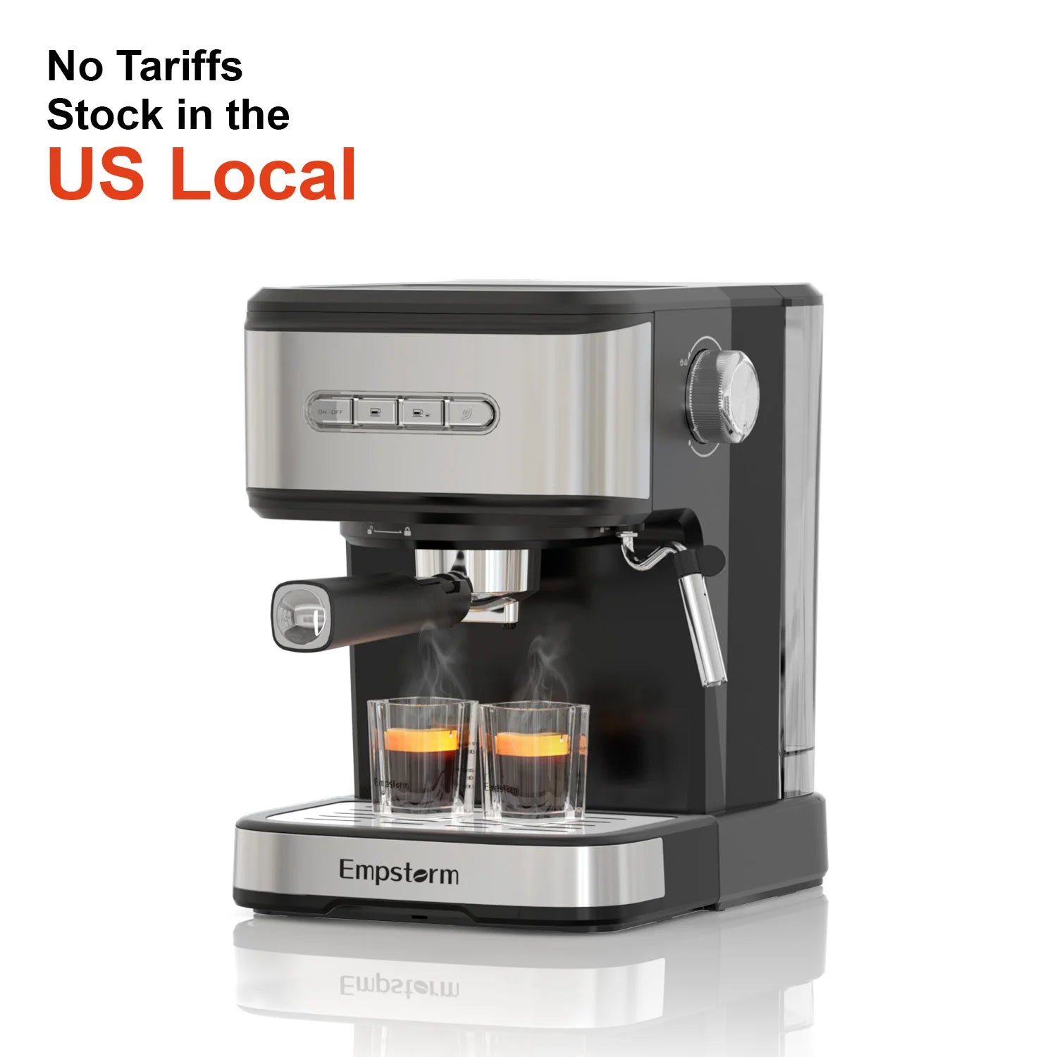 Empstorm 2 in 1 Capsule and Powder Semi-Automatic Coffee Machine Makes Espressos Lattes Cappuccinos for Office Home Hotel Use