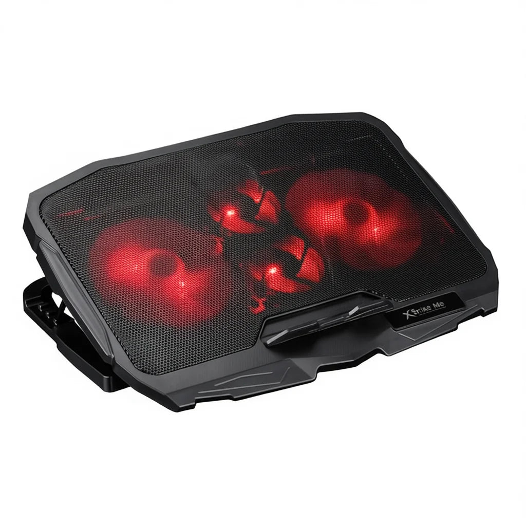 Xtrike Me FN-802 Laptop Cooling Pad 4 Ball Bearing Fans RGB Backlight USB Interface Plastic Heatsink for 16-inch Computer Case