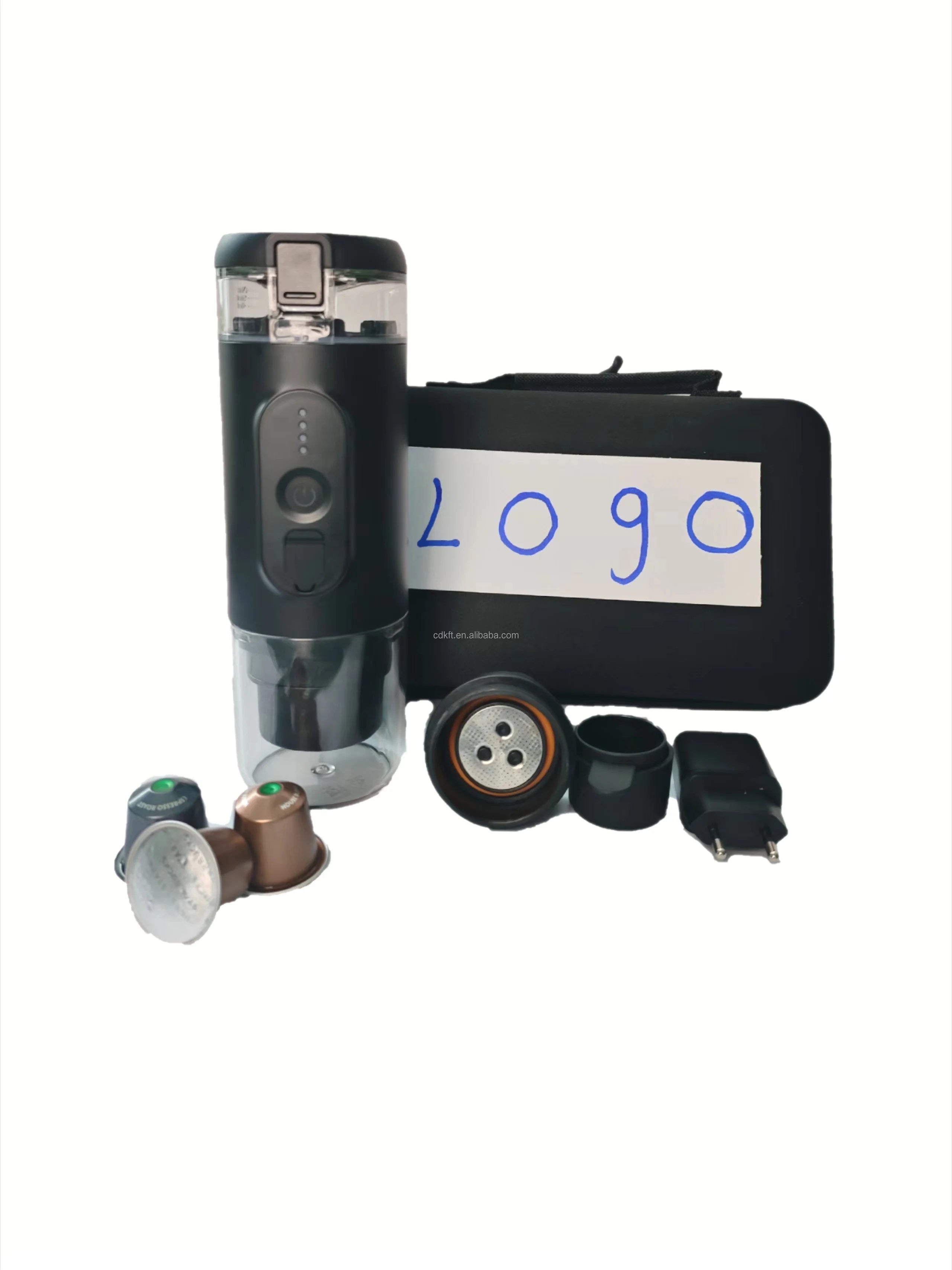 Mini Portable Coffee Maker, Espresso Portable Car Coffee Make Fully Automatic Coffee Machine Portable Black 12 Usb UV Printing