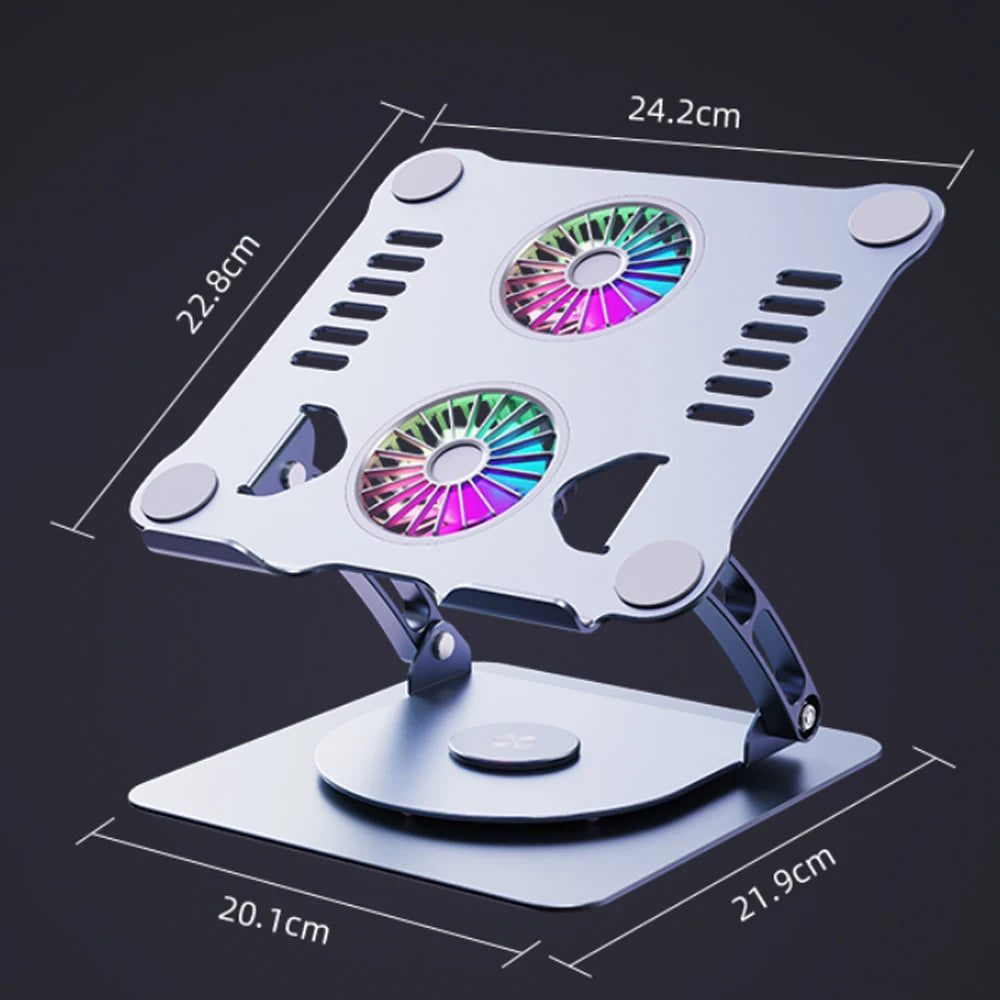 Desktop Folding Laptop Stand with Cooling Fan Refrigeration Laptop Cooler & PC Stand